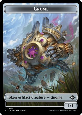 Gnome // Gnome Soldier Double-Sided Token (LCI-16 // 3) - The Lost Caverns of Ixalan Foil-1