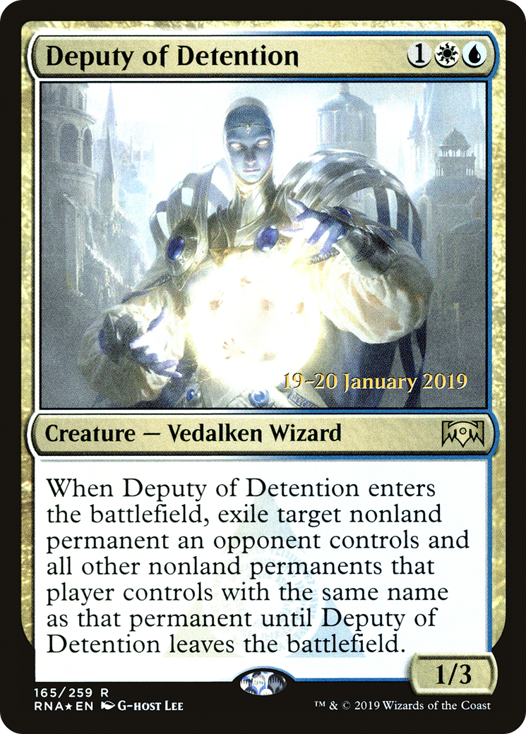 Deputy of Detention [Ravnica Allegiance Prerelease Promos]-1