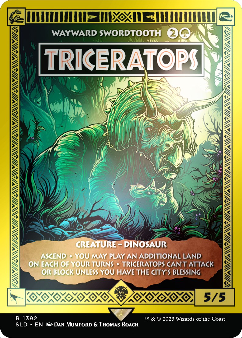 Triceratops - Wayward Swordtooth (Rainbow Foil) [Secret Lair Drop Series]-1