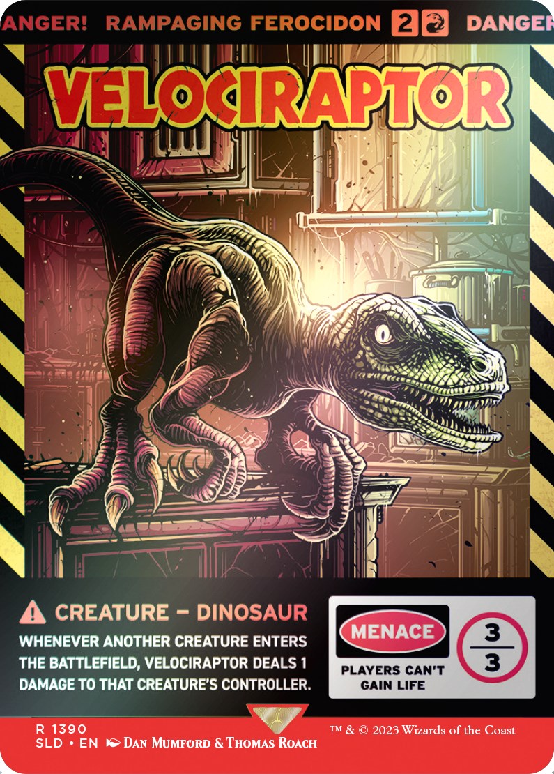 Velociraptor - Rampaging Ferocidon (Rainbow Foil) [Secret Lair Drop Series]-1