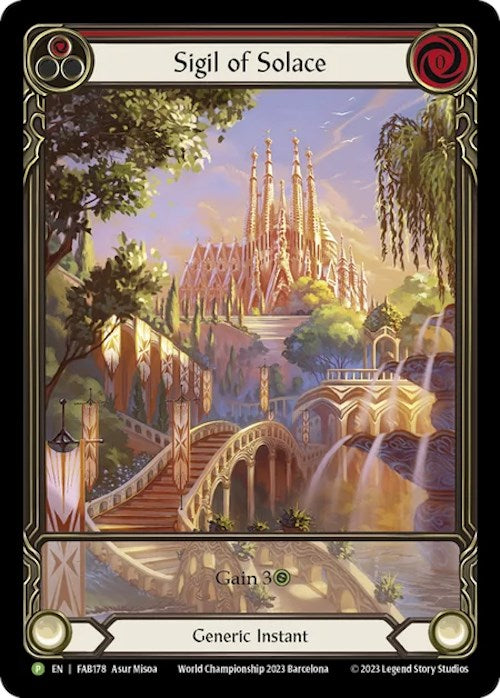 Sigil of Solace [FAB178] (Promo)  Rainbow Foil-1