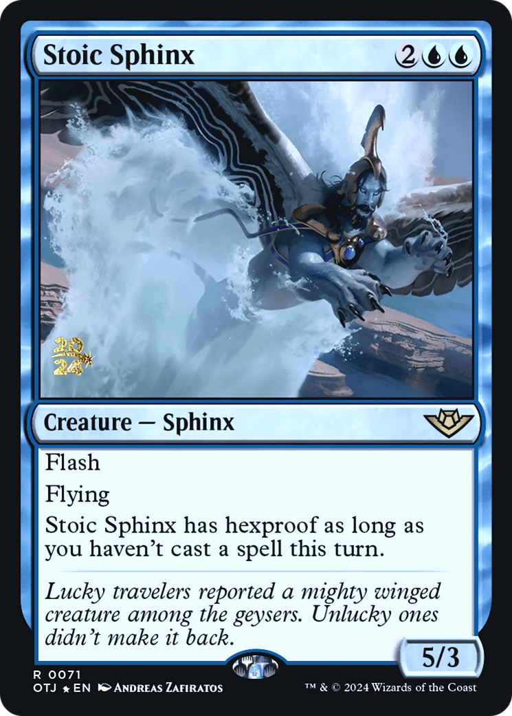 Stoic Sphinx [Outlaws of Thunder Junction Prerelease Promos]-1