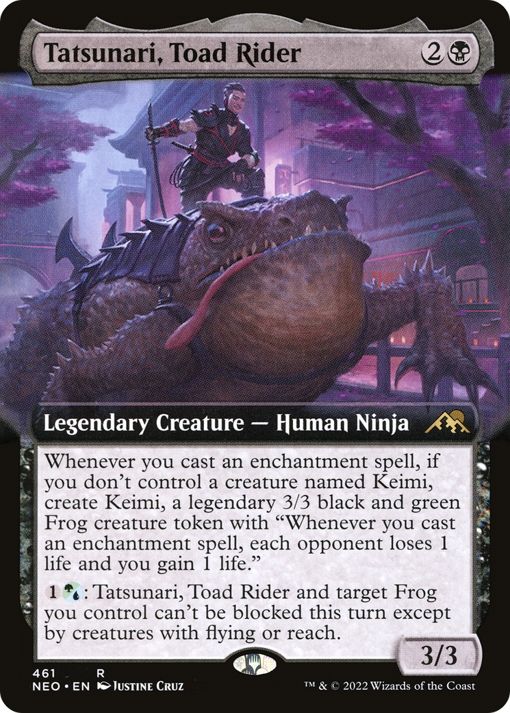 Tatsunari, Toad Rider (Extended Art) [Kamigawa: Neon Dynasty]-1