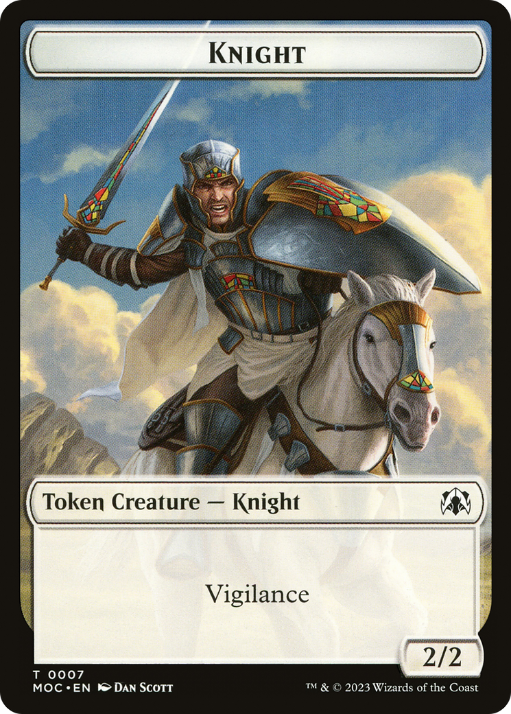 Knight (TMOC-007) - March of the Machine Commander Tokens-1