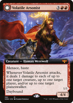 Volatile Arsonist (Extended Art) (VOW-382) - Innistrad: Crimson Vow: (Extended Art, Double Faced Transform) Foil-1
