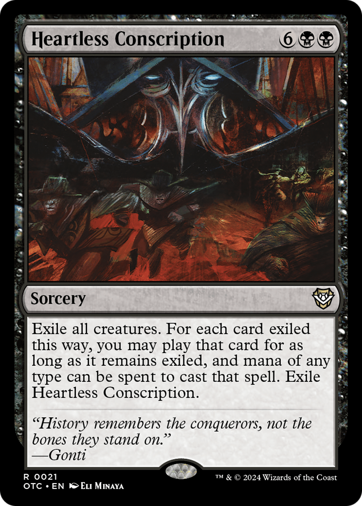 Heartless Conscription [Outlaws of Thunder Junction Commander]