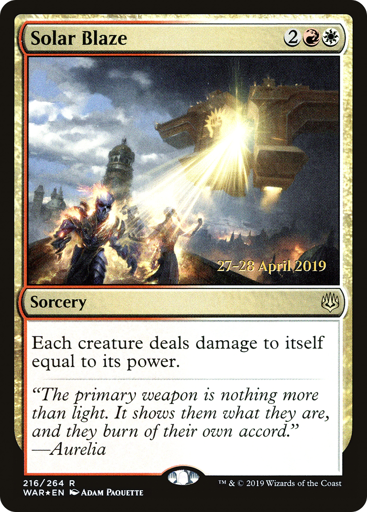 Solar Blaze [War of the Spark Prerelease Promos]-1