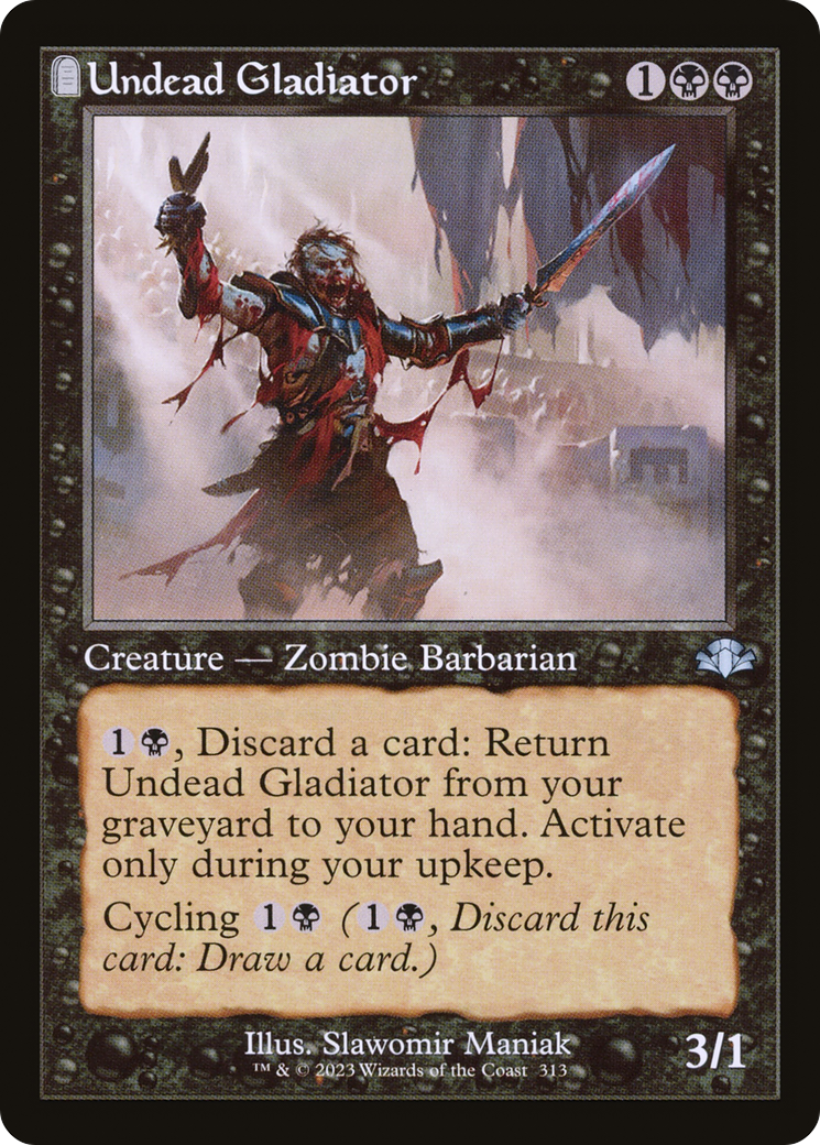 Undead Gladiator (Retro Frame) (DMR-313) - Dominaria Remastered: (tombstone)-1