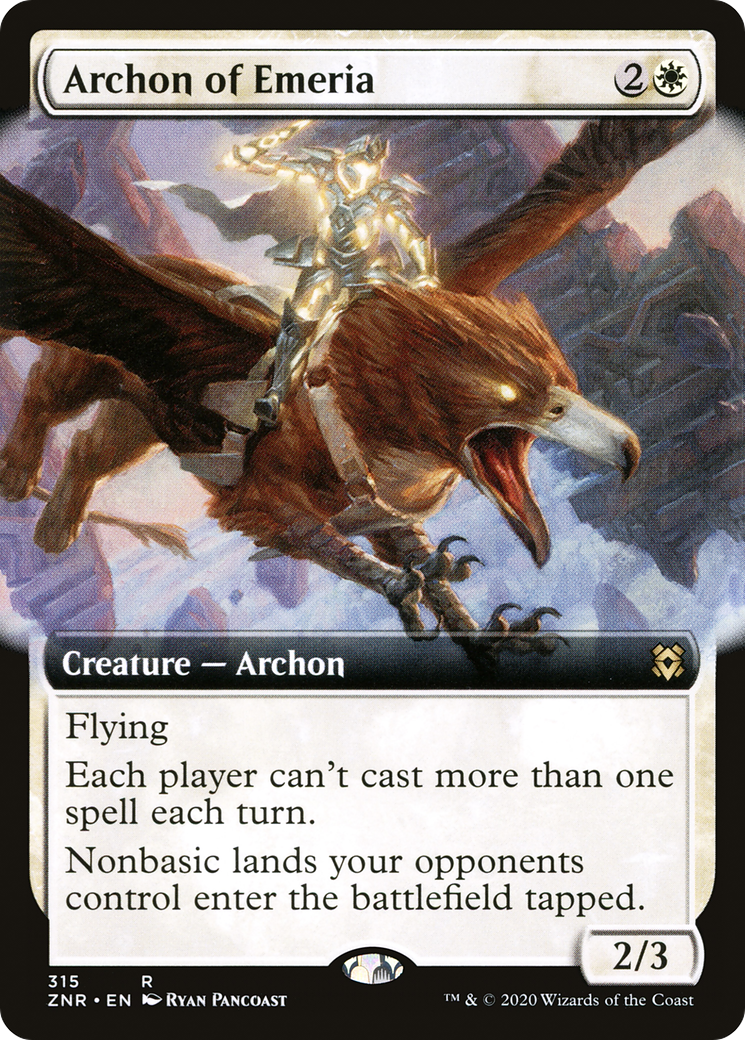 Archon of Emeria (Extended Art) [Zendikar Rising]-1