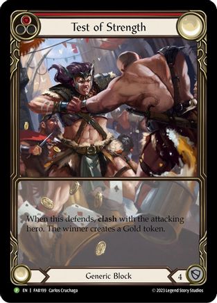 Test of Strength - FAB199 (FAB199) - Flesh and Blood: Promo Cards Rainbow Foil-1
