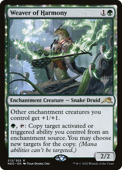 Weaver of Harmony (PPNEO-213) - Kamigawa: Neon Dynasty Promos: (enchantment) Foil-1