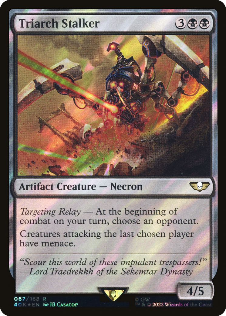 Triarch Stalker (Surge Foil) (40K-067) - Warhammer 40,000 Commander Foil-1