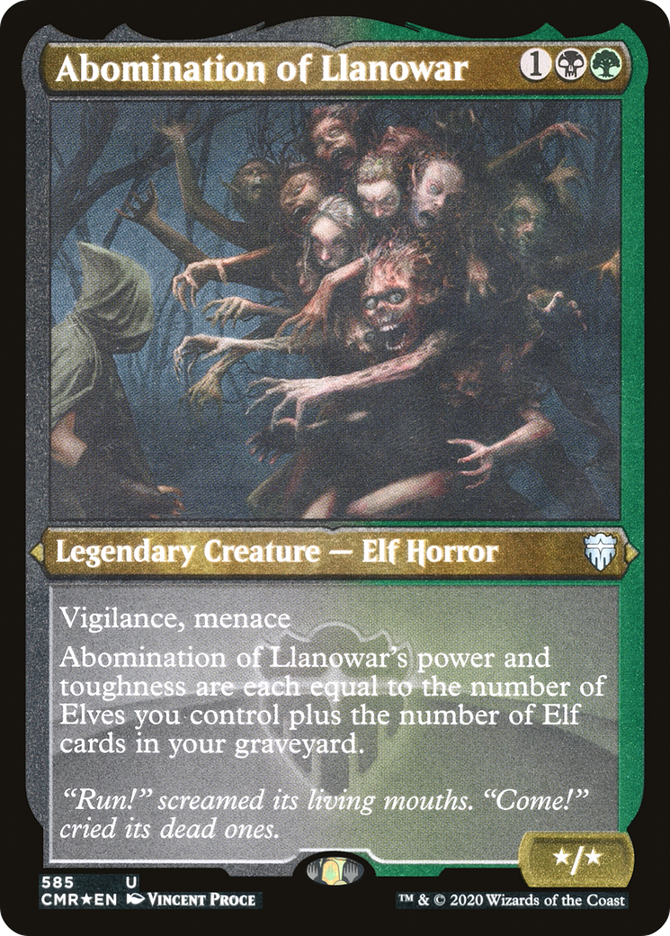 Abomination of Llanowar (Etched) [Commander Legends]-1