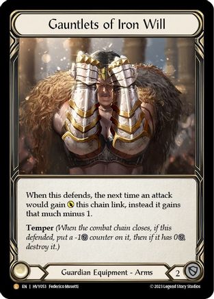 Gauntlets of Iron Will [HVY053] (Heavy Hitters)  Cold Foil-1