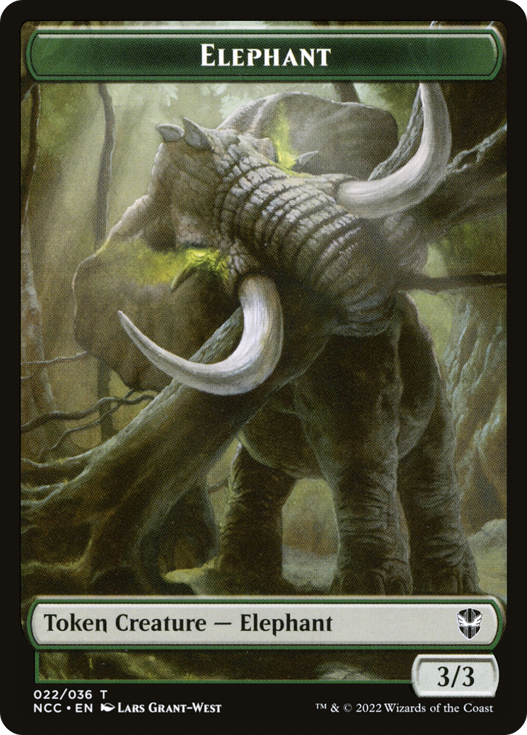 Elephant (TNCC-022) - New Capenna Commander Tokens-1