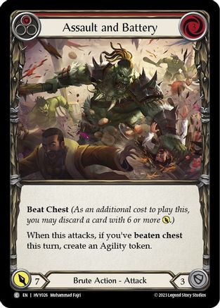 Assault and Battery (Red) [HVY026] (Heavy Hitters)  Rainbow Foil-1