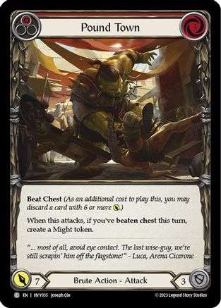Pound Town (Red) [HVY035] (Heavy Hitters)  Rainbow Foil-1