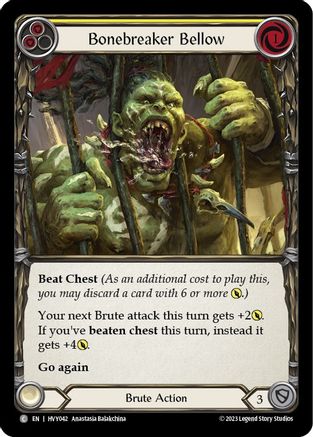 Bonebreaker Bellow (Yellow) [HVY042] (Heavy Hitters)  Rainbow Foil-1