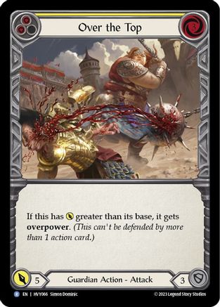 Over the Top (Yellow) [HVY066] (Heavy Hitters)  Rainbow Foil-1