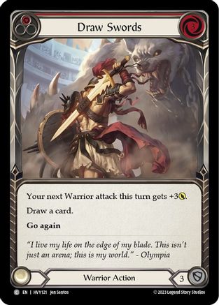 Draw Swords (Red) [HVY121] (Heavy Hitters)  Rainbow Foil-1