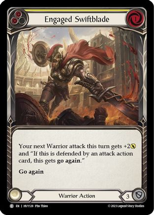 Engaged Swiftblade (Yellow) [HVY128] (Heavy Hitters)  Rainbow Foil-1