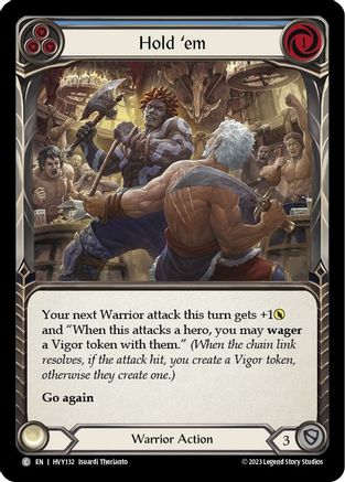 Hold 'em (Blue) [HVY132] (Heavy Hitters)  Rainbow Foil-1