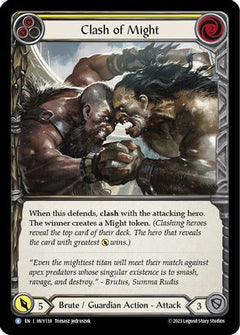 Clash of Might (Yellow) [HVY138] (Heavy Hitters)  Rainbow Foil-1