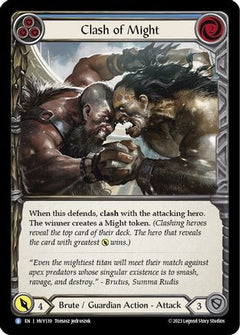 Clash of Might (Blue) [HVY139] (Heavy Hitters)  Rainbow Foil-1