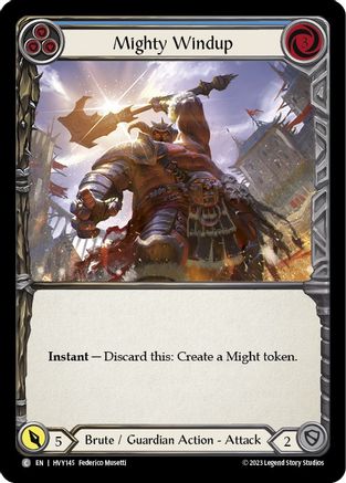 Mighty Windup (Blue) [HVY145] (Heavy Hitters)  Rainbow Foil-1