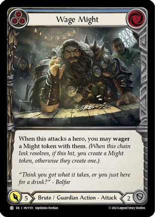 Wage Might (Blue) [HVY151] (Heavy Hitters)  Rainbow Foil-1