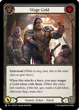 Wage Gold (Blue) [HVY218] (Heavy Hitters)  Rainbow Foil-1