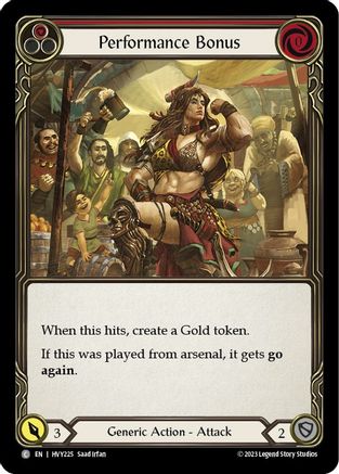 Performance Bonus (Red) [HVY225] (Heavy Hitters)  Rainbow Foil