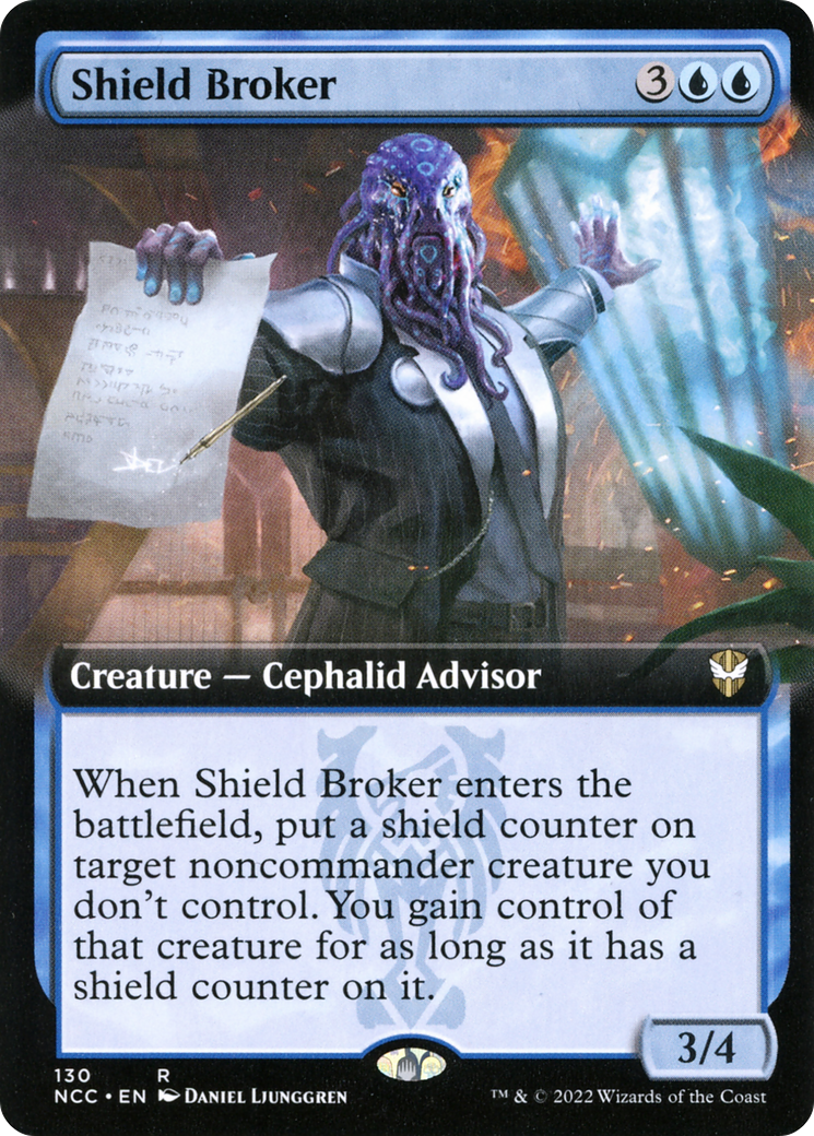 Shield Broker (Extended Art) [Streets of New Capenna Commander]-1