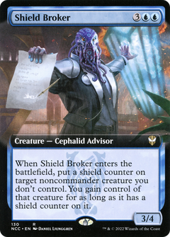 Shield Broker (Extended Art) [Streets of New Capenna Commander]-1