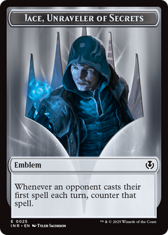 Human Wizard // Emblem - Jace, Unraveler of Secrets Double-Sided Token [Innistrad Remastered Tokens]-2
