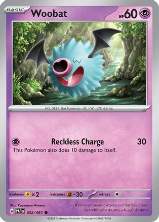 Woobat (032/091) [Scarlet & Violet: Paldean Fates]-1