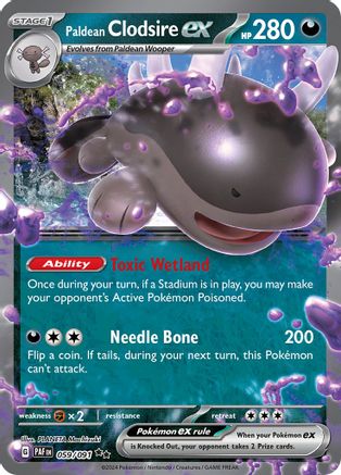Paldean Clodsire ex (059/091) [Scarlet & Violet: Paldean Fates]-1