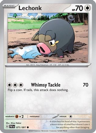 Lechonk (071/091) [Scarlet & Violet: Paldean Fates]-1