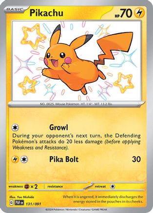 Pikachu (131/091) [Scarlet & Violet: Paldean Fates]-1