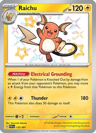 Raichu (132/091) [Scarlet & Violet: Paldean Fates]-1