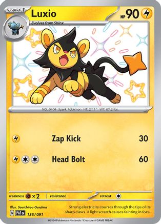 Luxio (136/091) [Scarlet & Violet: Paldean Fates]-1