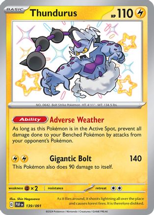 Thundurus (139/091) [Scarlet & Violet: Paldean Fates]-1