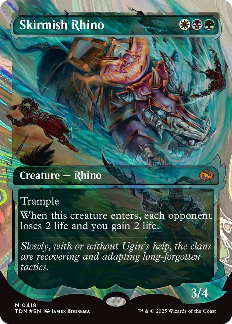 Skirmish Rhino (0418) (Showcase) (Halo Foil) [Tarkir: Dragonstorm]-1