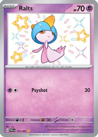 Ralts (153/091) [Scarlet & Violet: Paldean Fates]-1