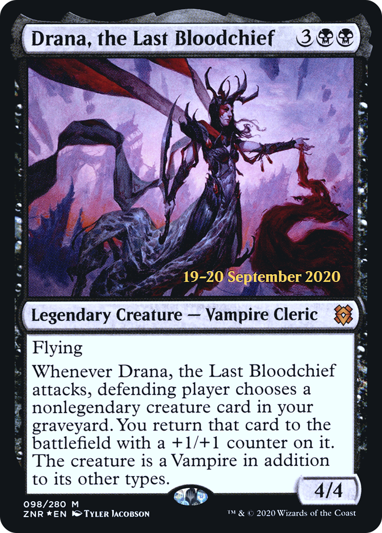 Drana, the Last Bloodchief [Zendikar Rising Prerelease Promos]-1