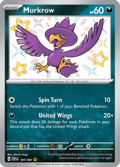 Murkrow (181/091) [Scarlet & Violet: Paldean Fates]-1