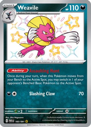 Weavile (183/091) [Scarlet & Violet: Paldean Fates]-1