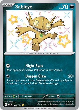 Sableye (184/091) [Scarlet & Violet: Paldean Fates]-1