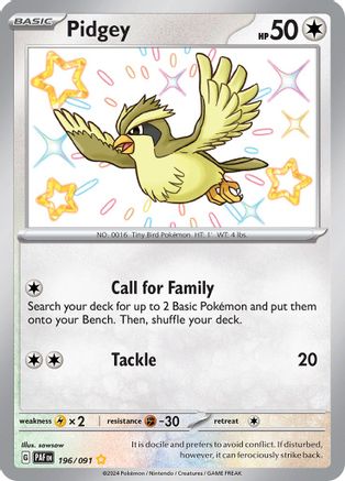 Pidgey (196/091) [Scarlet & Violet: Paldean Fates]-1