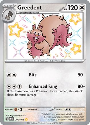 Greedent (206/091) [Scarlet & Violet: Paldean Fates]-1